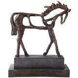 Titan Horse Bronze/Brown/Gray Sculpture