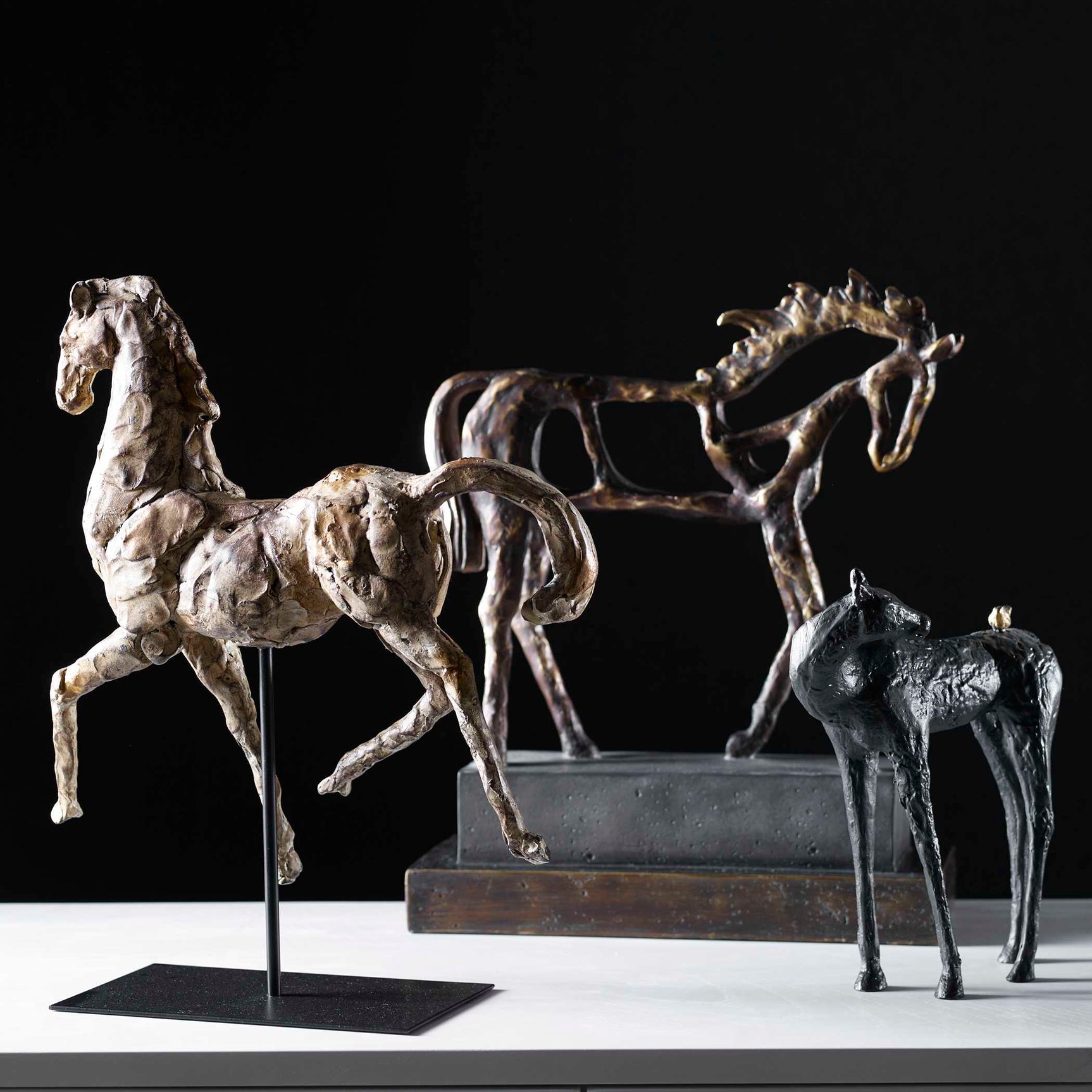 Titan Horse Bronze/Brown/Gray Sculpture