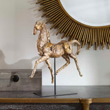 Caballo Dorado Gold/Silver Horse Sculpture