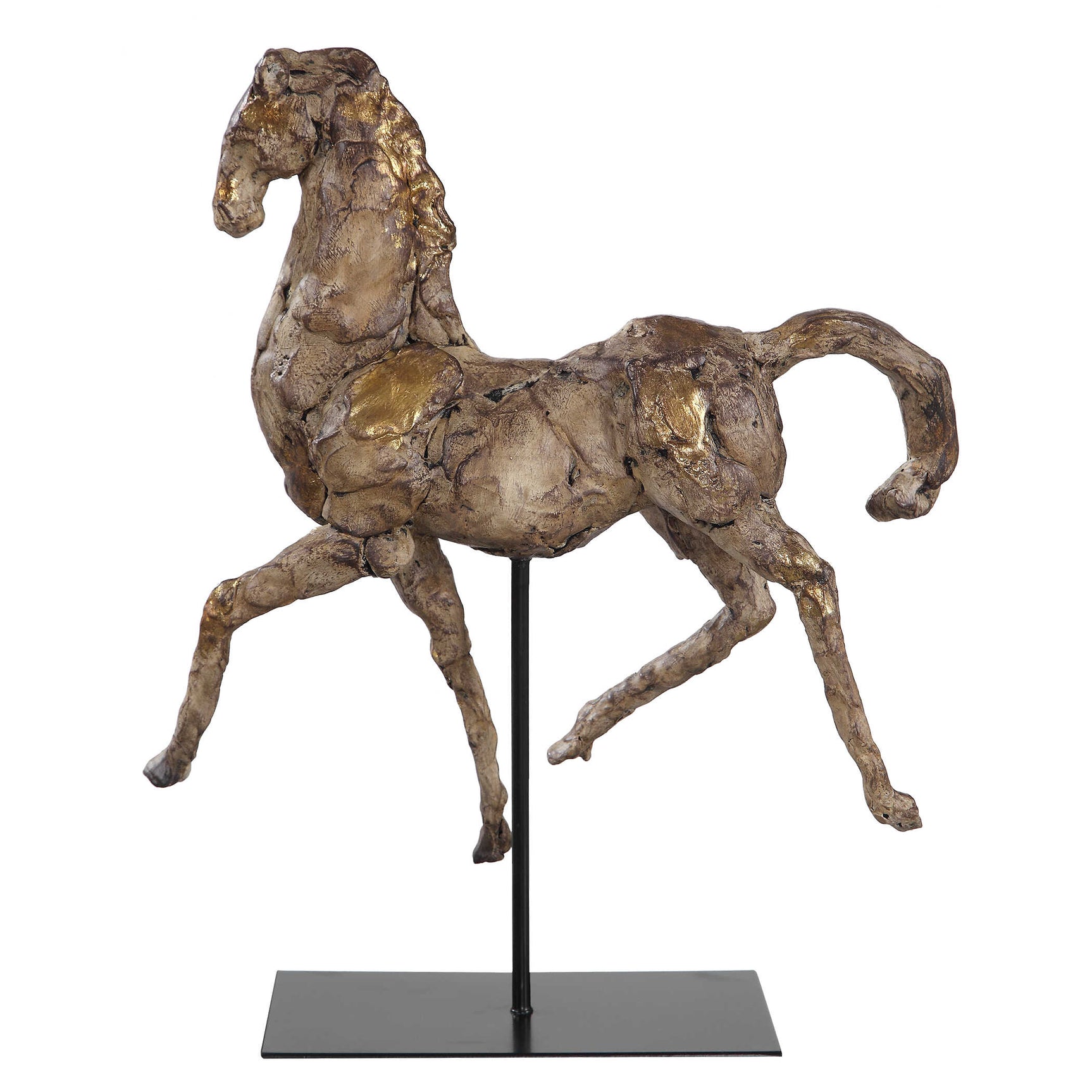 Caballo Dorado Gold/Silver Horse Sculpture