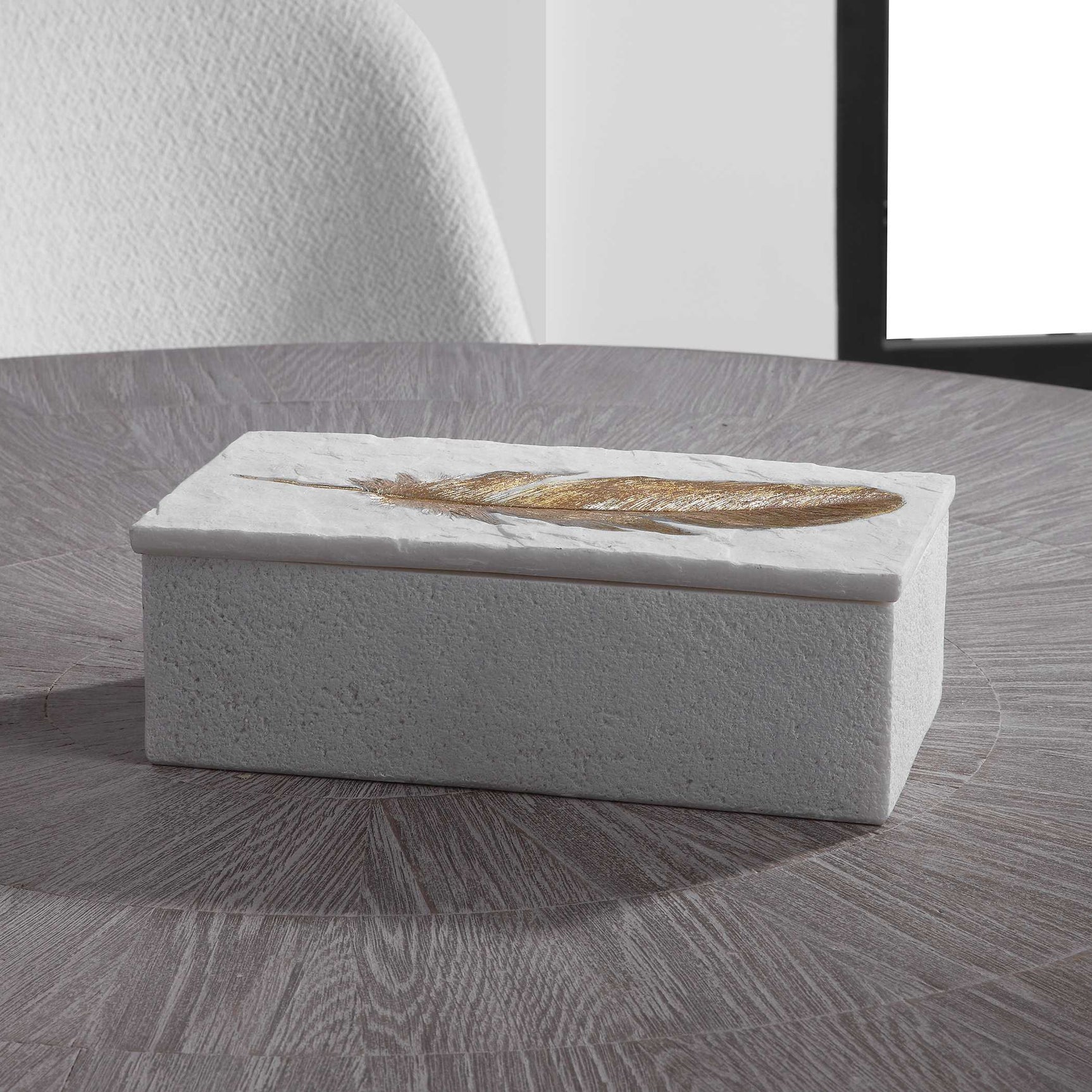Nephele White Stone Box