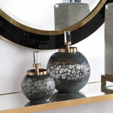 Cessair Gray Art Glass Bottles (Set of 2)