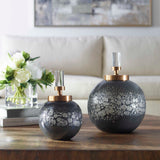 Cessair Gray Art Glass Bottles (Set of 2)