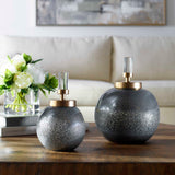 Cessair Gray Art Glass Bottles (Set of 2)