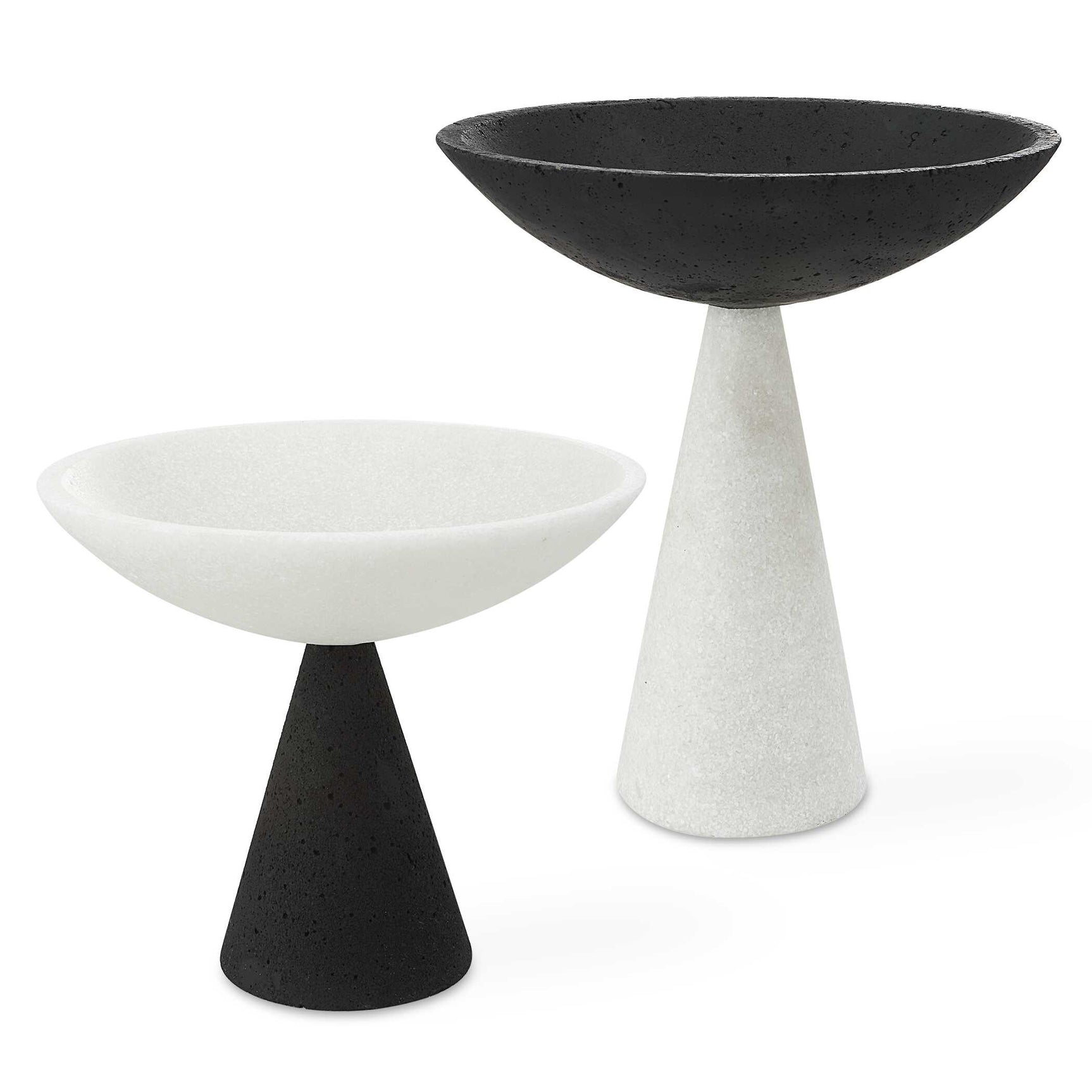 Antithesis Black/White Marble Bowls (Set of 2)