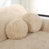 Abide Ball Brown Sheepskin Pillows (Set of 2)
