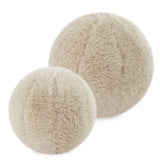 Abide Ball Brown Sheepskin Pillows (Set of 2)