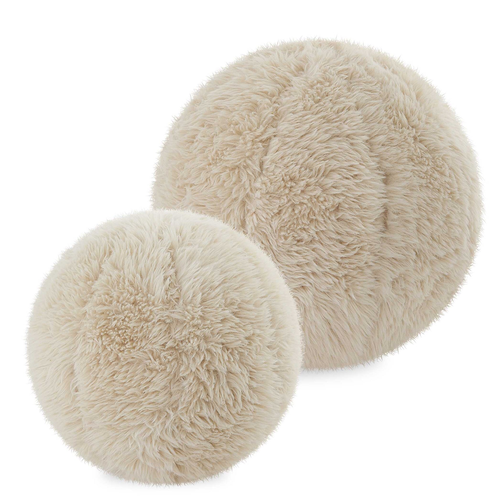 Abide Ball Brown Sheepskin Pillows (Set of 2)