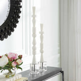 Norte White Stone Sculptures (Set of 2)