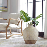 Fernandina Brown/White Oversized Rustic Vase