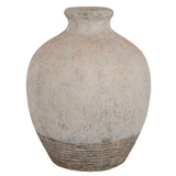 Fernandina Brown/White Oversized Rustic Vase