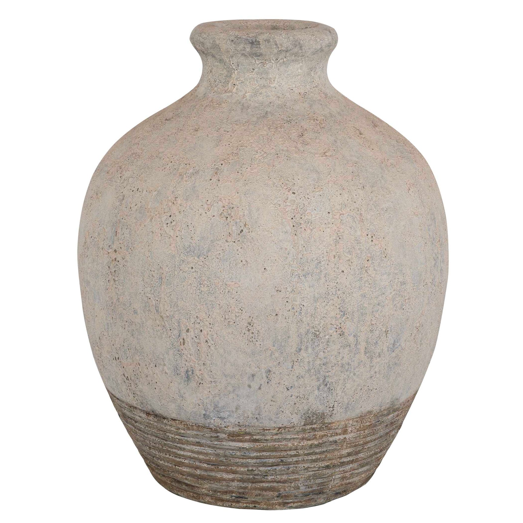 Fernandina Brown/White Oversized Rustic Vase