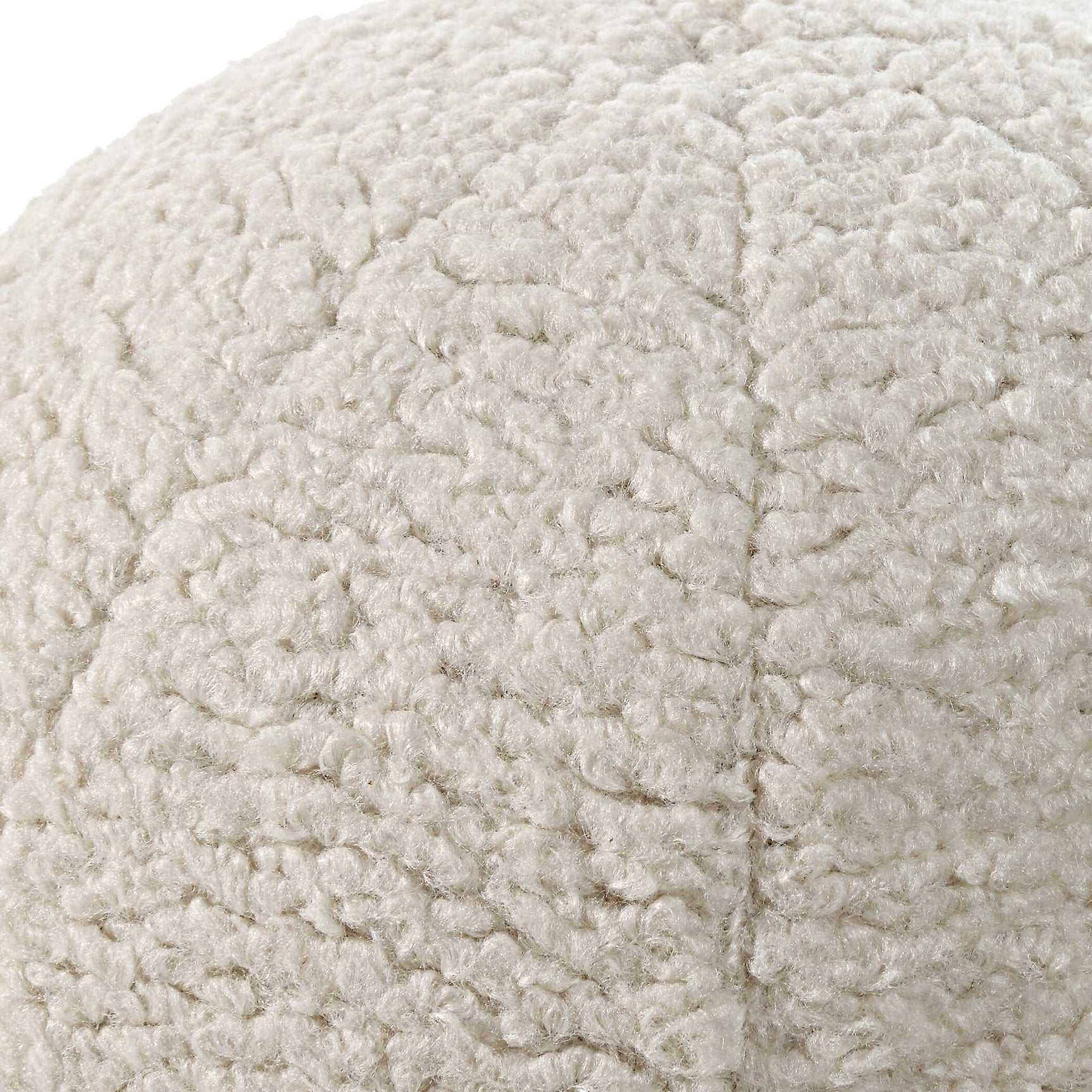 Capra Ball White Sheepskin Pillows (Set of 2)