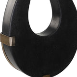 Black Flame Black/Brass Sculptures (Set of 2)