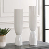 Kimist White Vases (Set of 2)