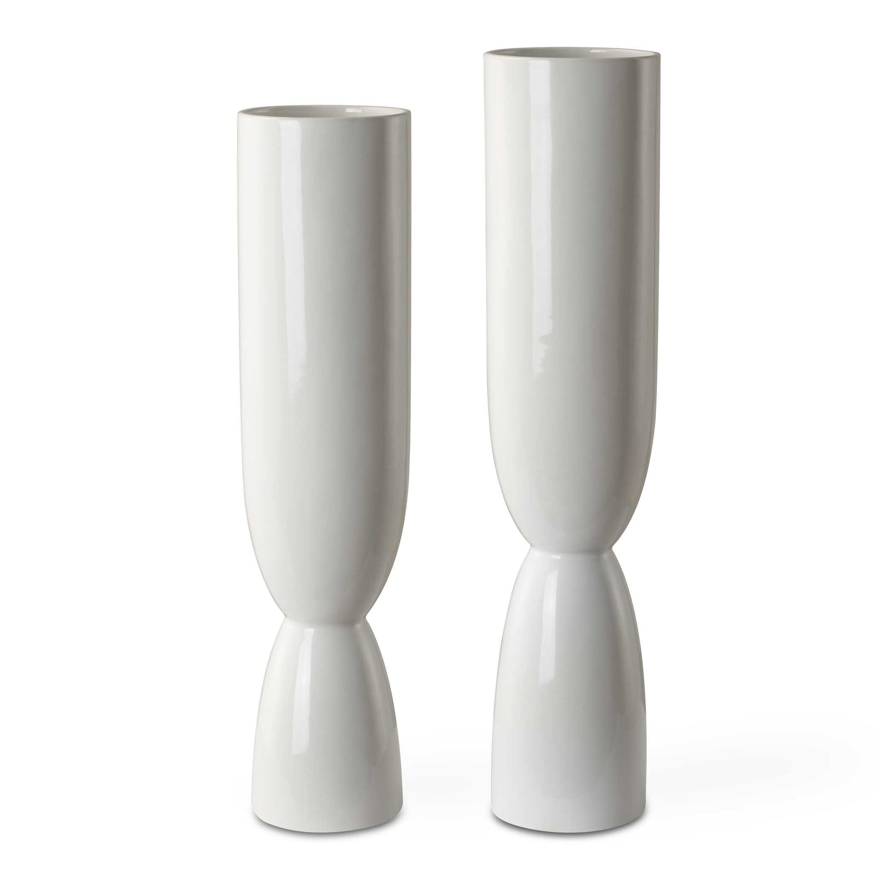 Kimist White Vases (Set of 2)