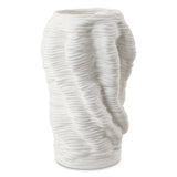 Stratified Matte White Vase