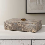 Griseus Gray Travertine Stone Box
