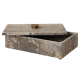 Griseus Gray Travertine Stone Box