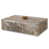 Griseus Gray Travertine Stone Box