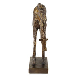 Openly Grazing Bronze/Gold Horse Sculpture