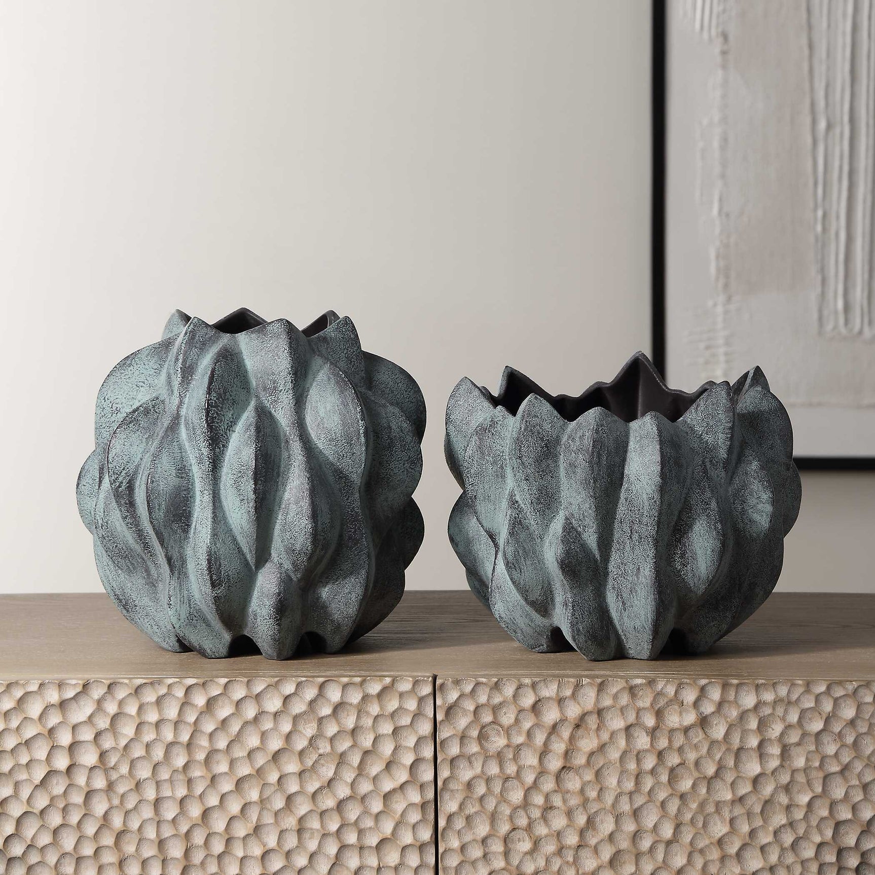 Verdant Bronze Vases (Set of 2)