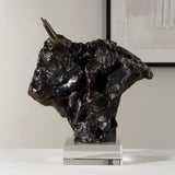 Bison Bronze Bust Sculpture