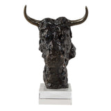 Bison Bronze Bust Sculpture