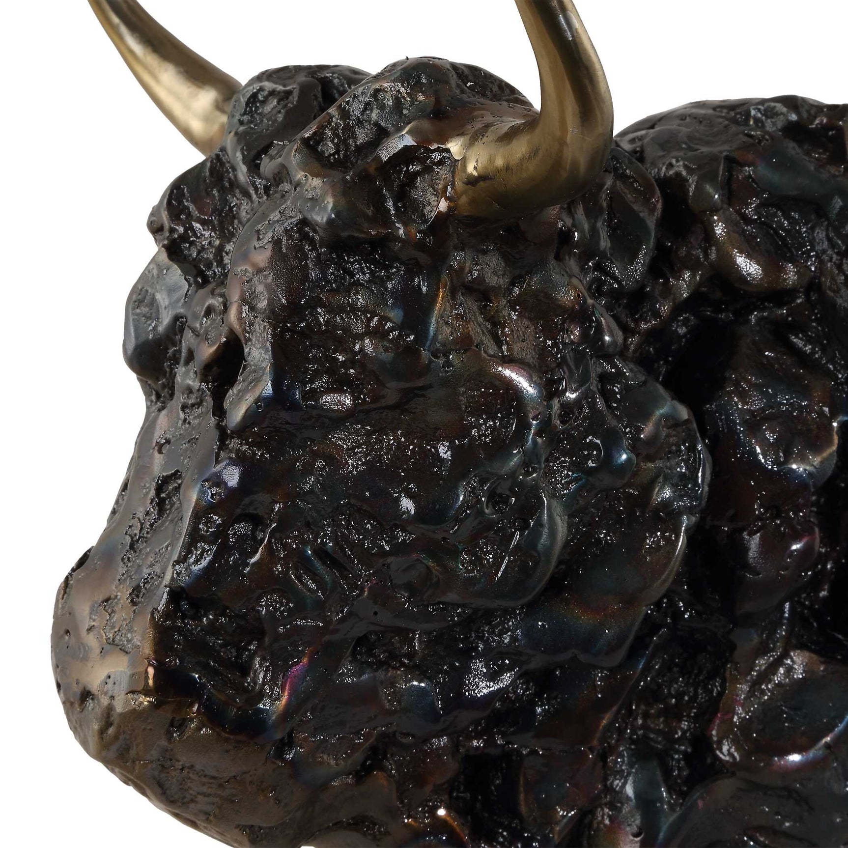 Bison Bronze Bust Sculpture