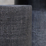 Woven Shadow Black Vases (Set of 2)