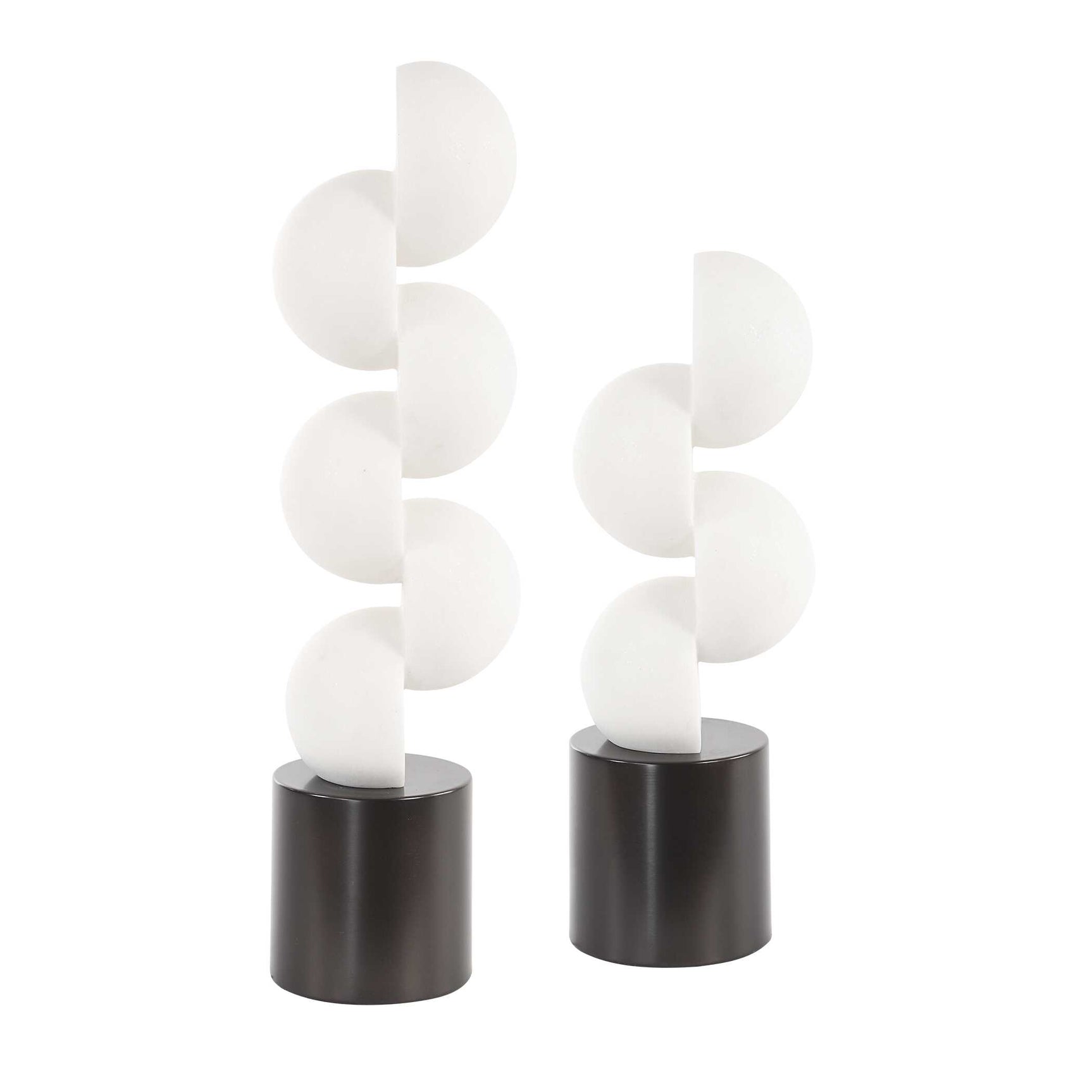 Symmetry White Sculptures (Set of 2)