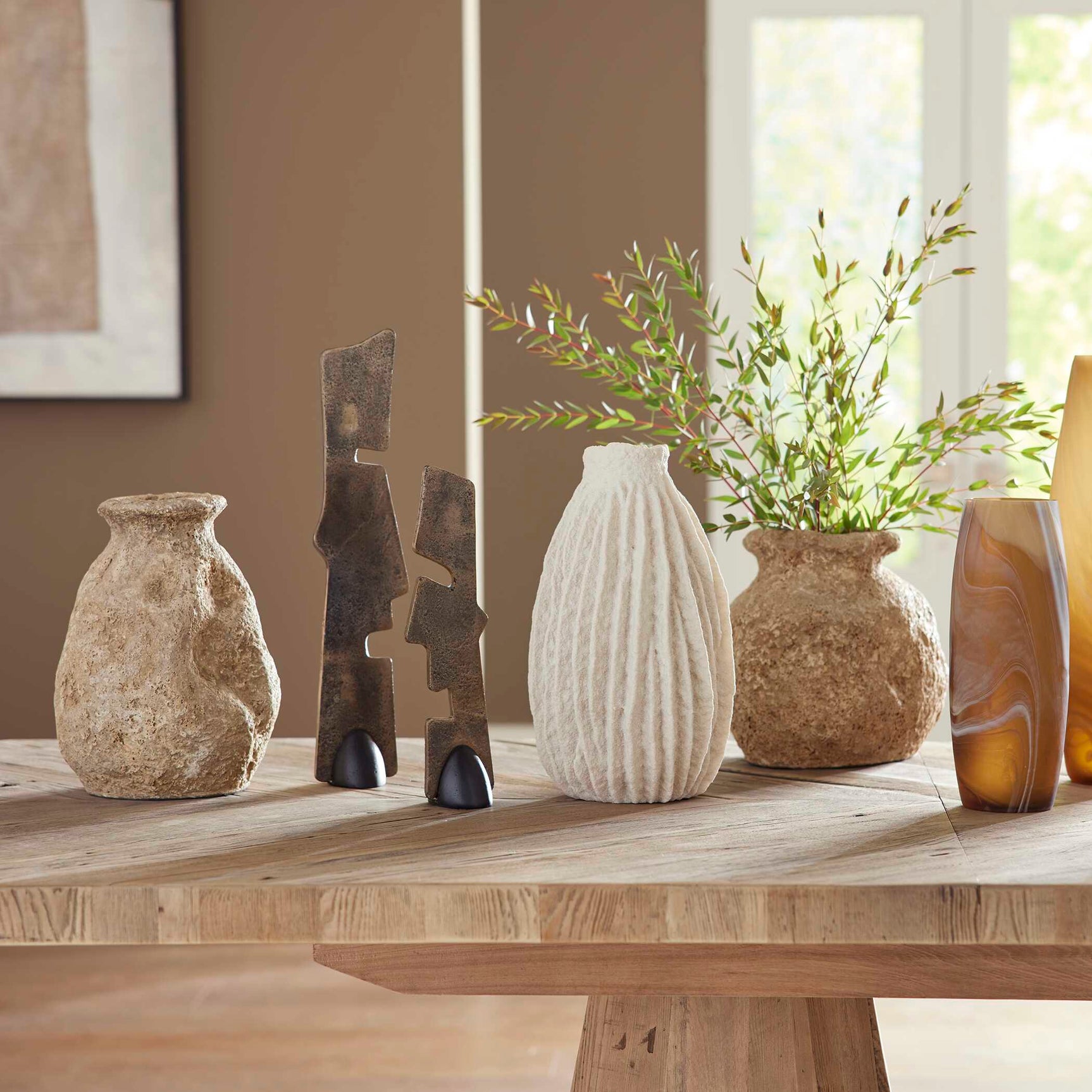 Ancient Echos Brown Vases (Set of 2)