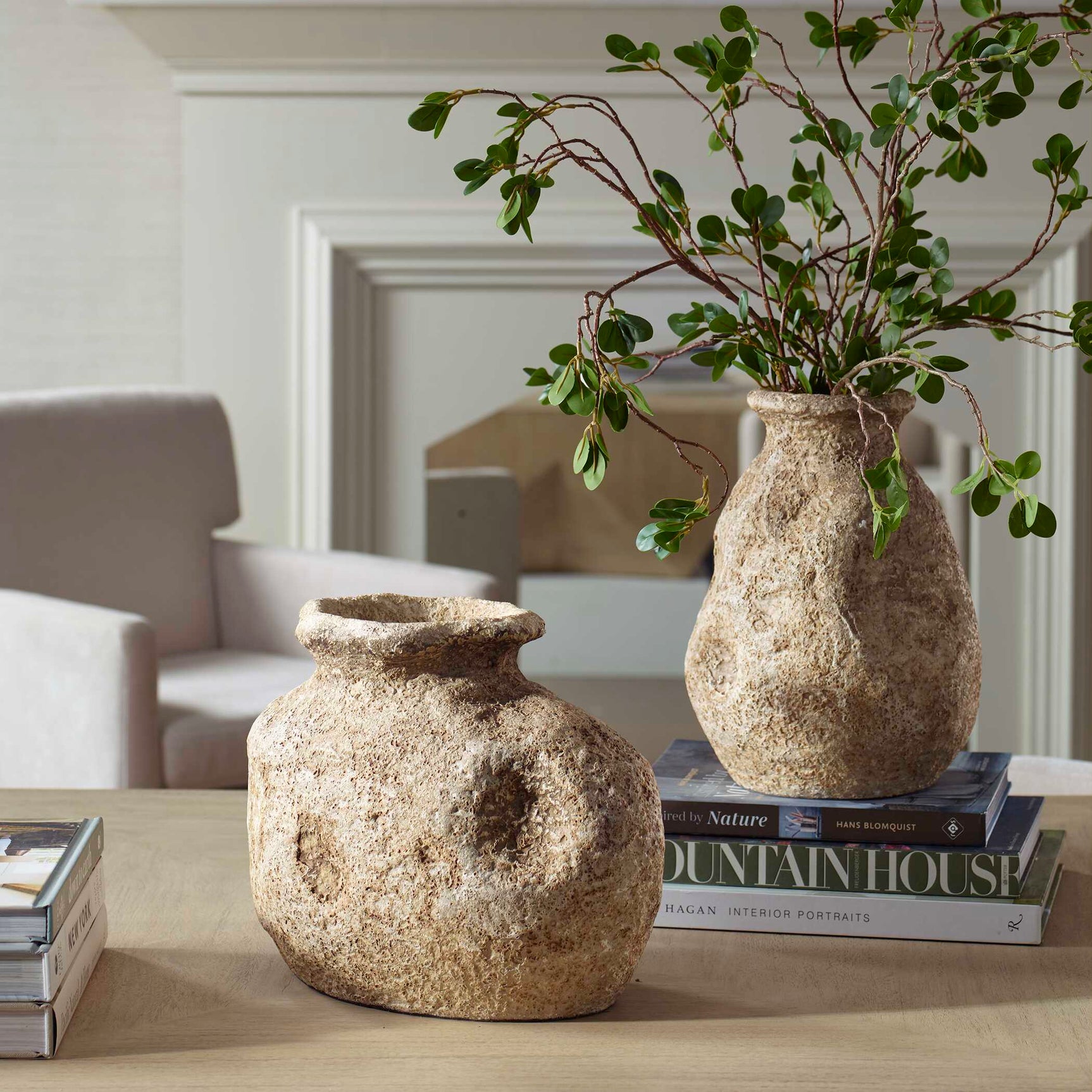 Ancient Echos Brown Vases (Set of 2)
