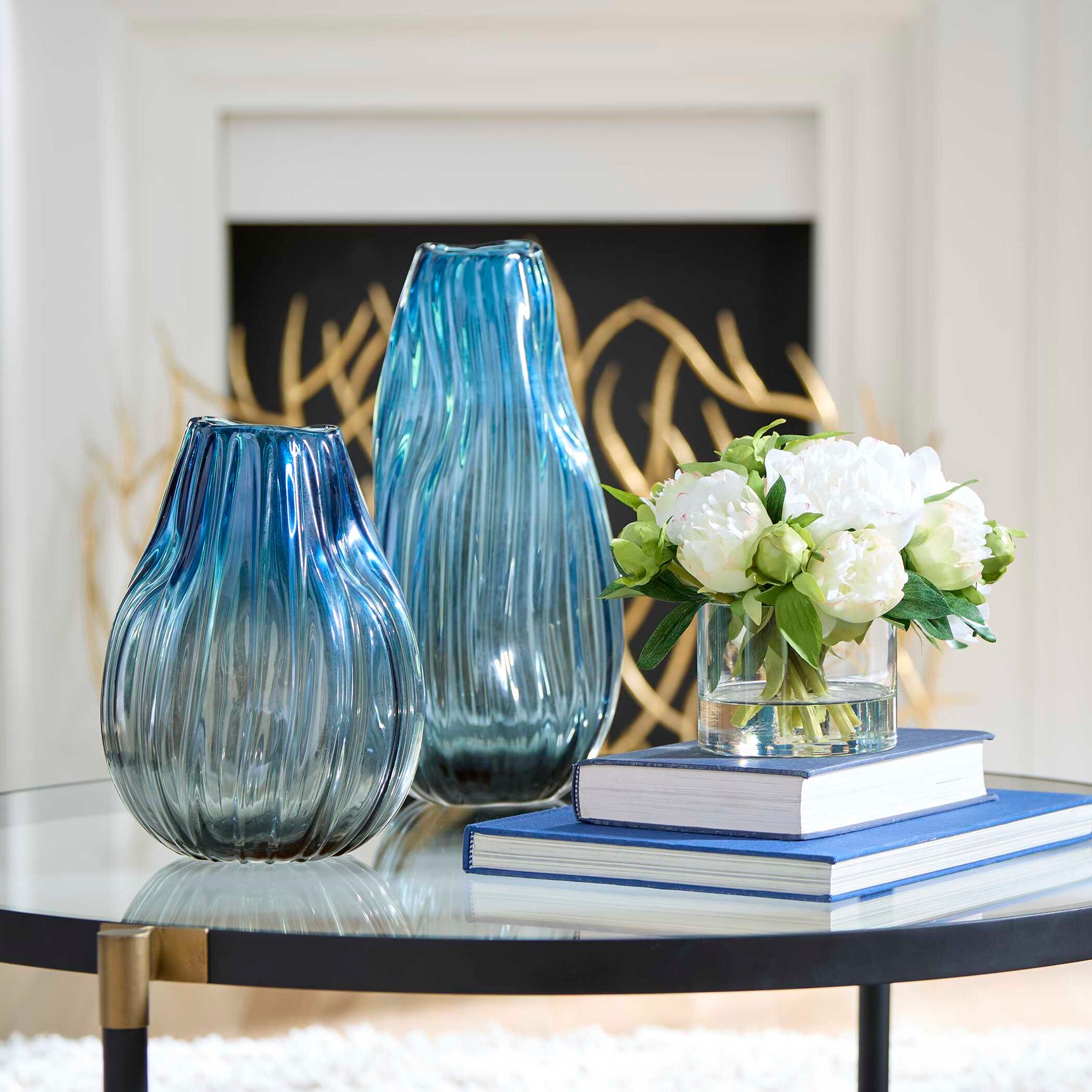 Midnight Horizon Black/Blue Vases (Set of 2)