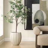 Ridgehaven White Textured Outdoor Planter