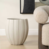 Ridgehaven White Textured Outdoor Planter