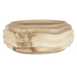 Waveform Brown Bleached Wood Bowl