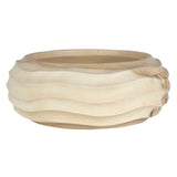 Waveform Brown Bleached Wood Bowl