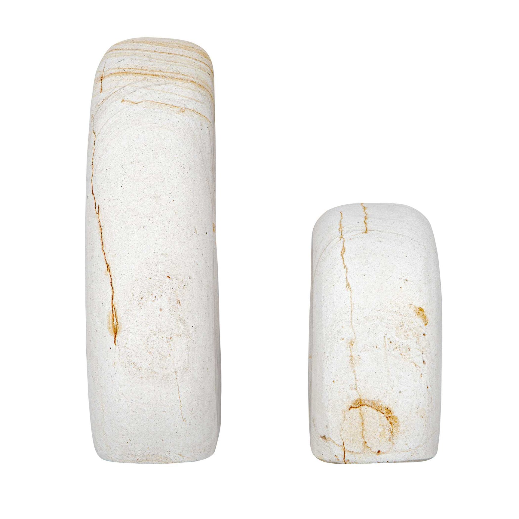 Stone Flow Brown/White Outdoor Sculptures (Set of 2)