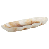 Organic Elegance Brown/White Wavy Oval Bowl