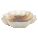 Organic Elegance Brown/White Wavy Oval Bowl
