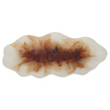 Organic Elegance Brown/White Wavy Oval Bowl
