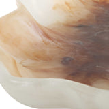 Organic Elegance Brown/White Wavy Oval Bowl