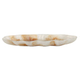 Organic Elegance Brown/White Wavy Oval Bowl