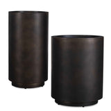 Volcan Matte Bronze Outdoor Planters (Set of 2)