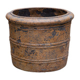 Weathered Relic Black/Brown Rustic Outdoor Planter