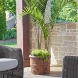 Weathered Relic Black/Brown Rustic Outdoor Planter