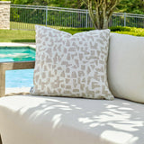 Scatter Brown/White Abstract Outdoor Pillow