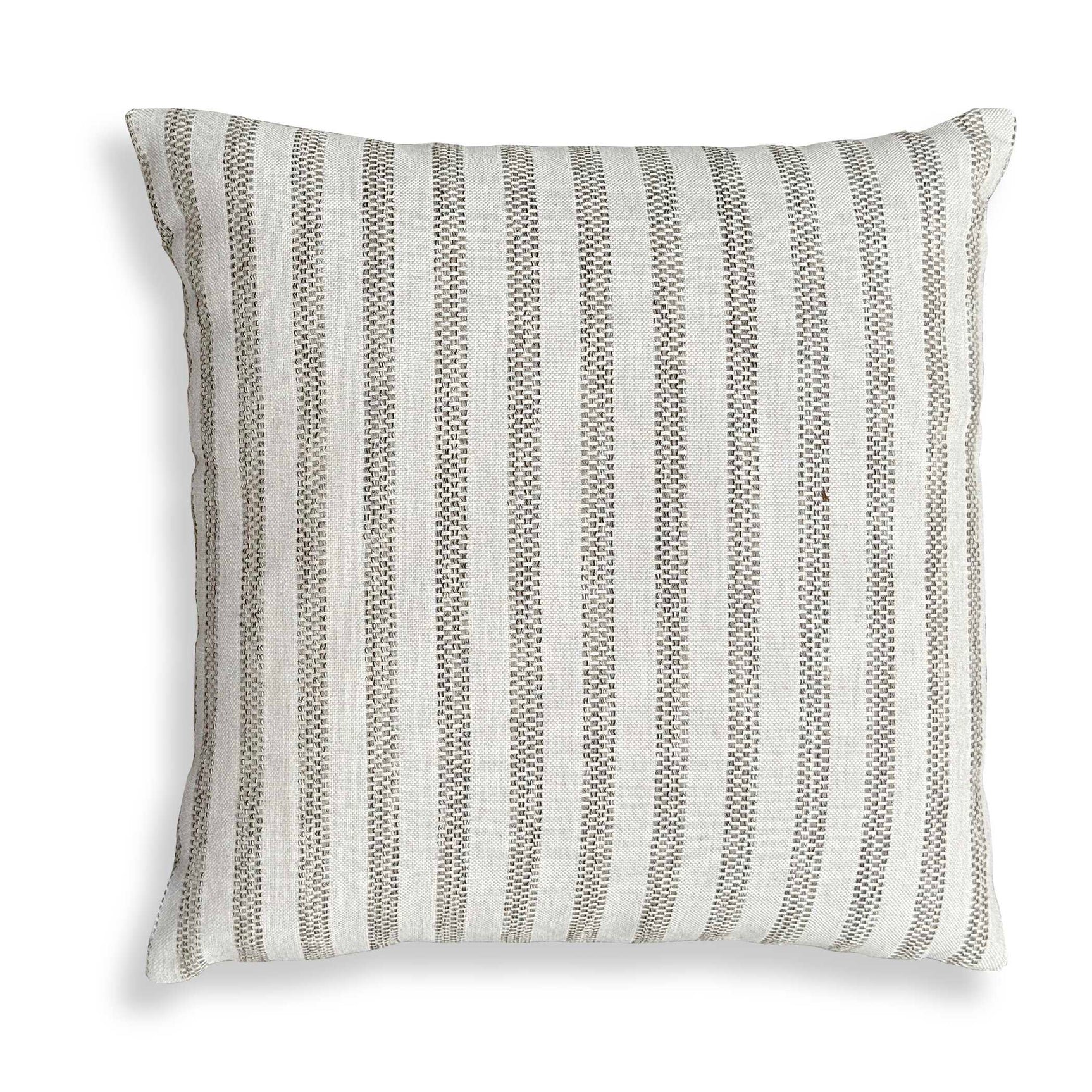 Basket Stripe Brown Rattan Outdoor Pillow