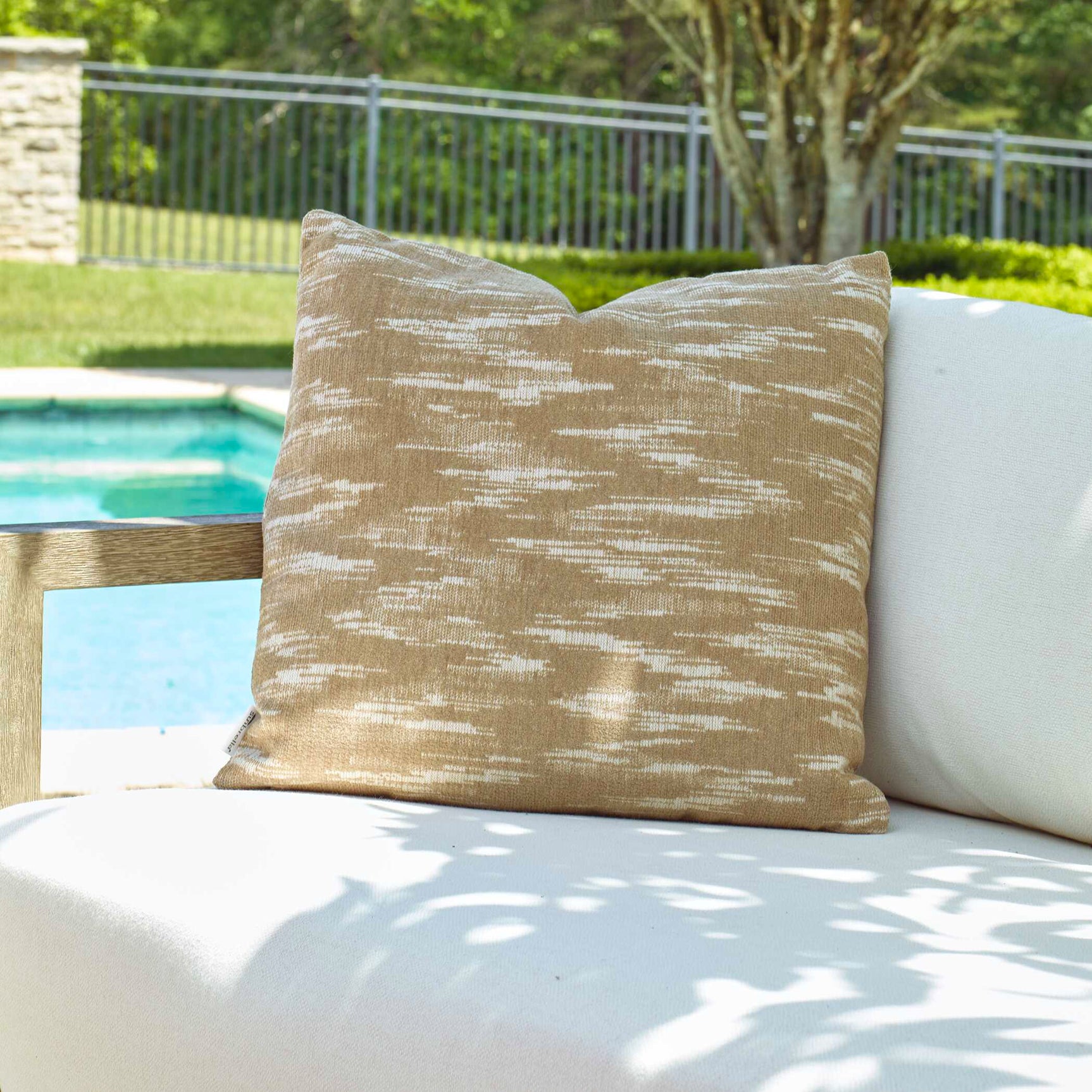 Mountains Sand Outdoor Toned Pillow